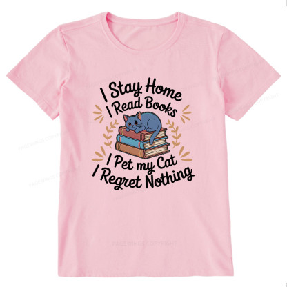 Pagewings I Read Books Pet My Cat 12550 Bookish Unisex Classic T-shirt