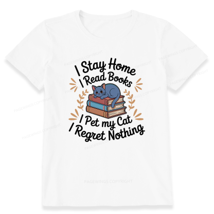 Pagewings I Read Books Pet My Cat 12550 Bookish Unisex Classic T-shirt