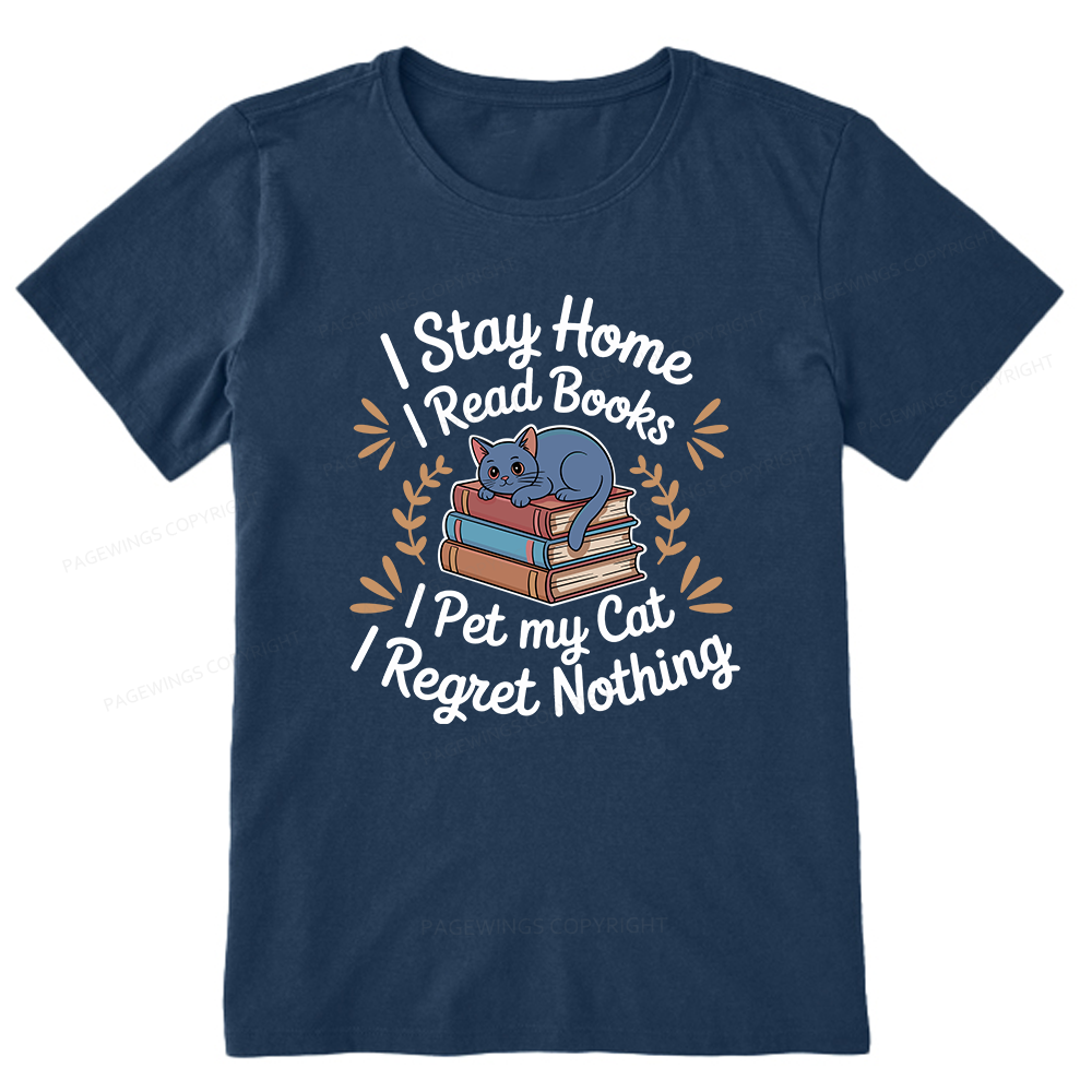 Pagewings I Read Books Pet My Cat 12550 Bookish Unisex Classic T-shirt