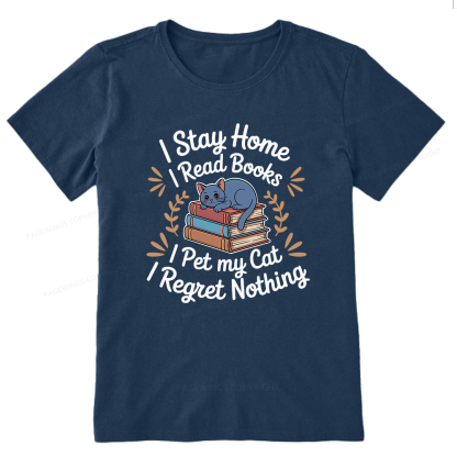 Pagewings I Read Books Pet My Cat 12550 Bookish Unisex Classic T-shirt