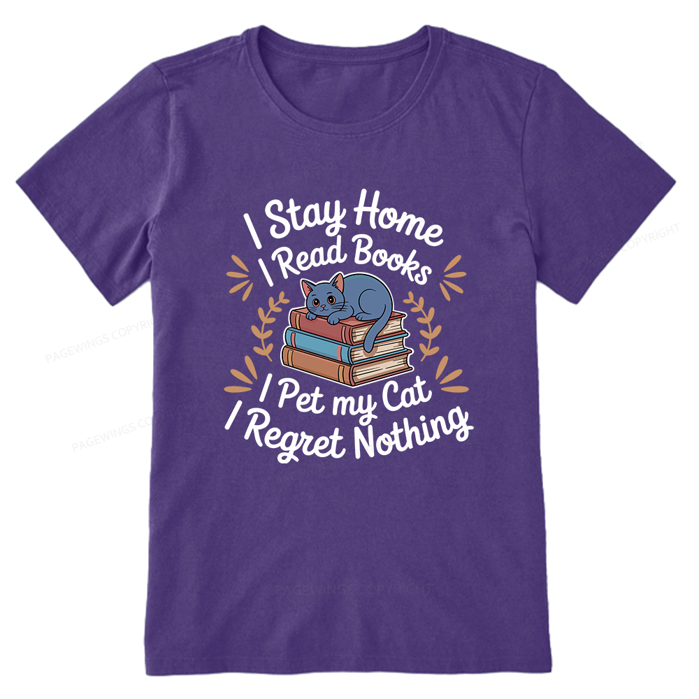 Pagewings I Read Books Pet My Cat 12550 Bookish Unisex Classic T-shirt