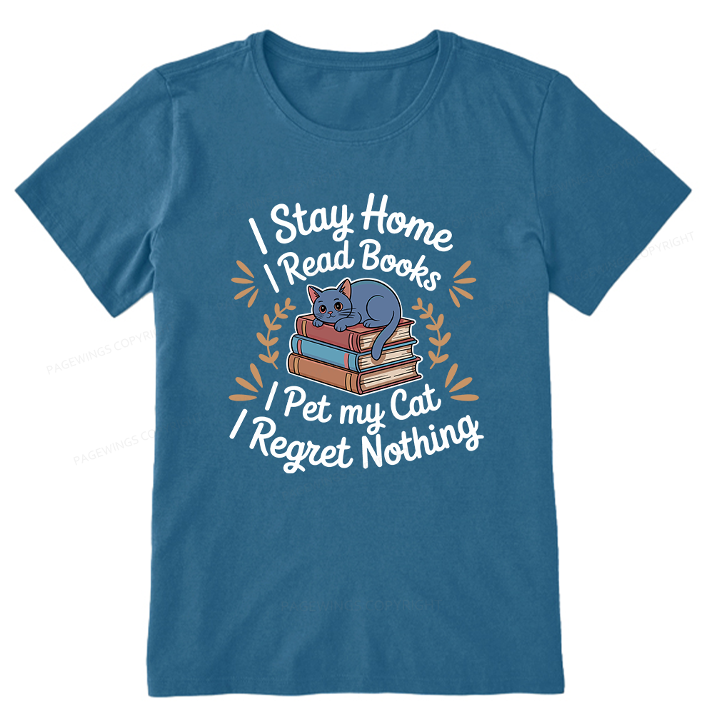 Pagewings I Read Books Pet My Cat 12550 Bookish Unisex Classic T-shirt