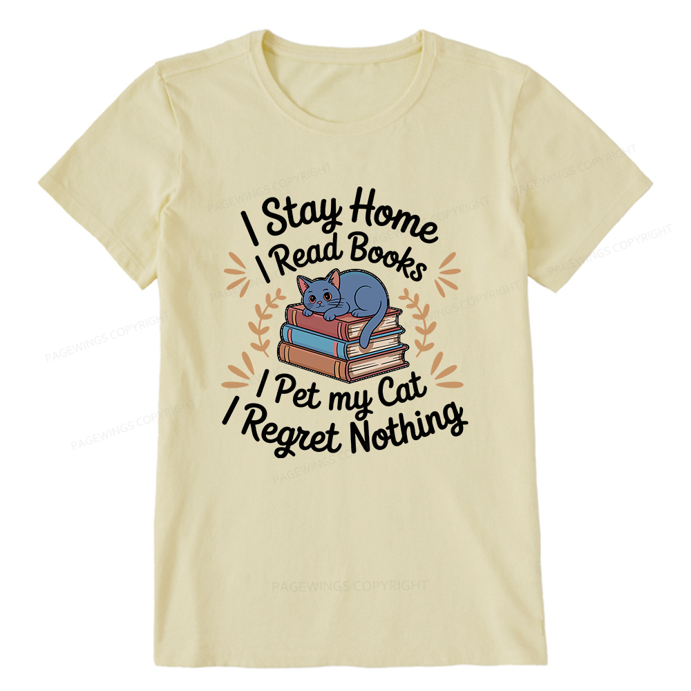 Pagewings I Read Books Pet My Cat 12550 Bookish Unisex Classic T-shirt