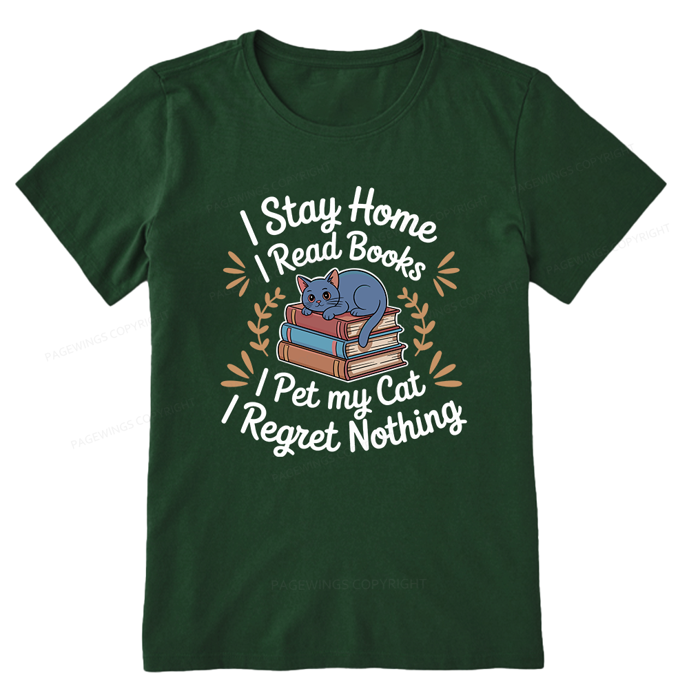 Pagewings I Read Books Pet My Cat 12550 Bookish Unisex Classic T-shirt