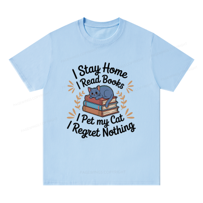 Pagewings I Read Books Pet My Cat 12550 Bookish Unisex Classic T-shirt