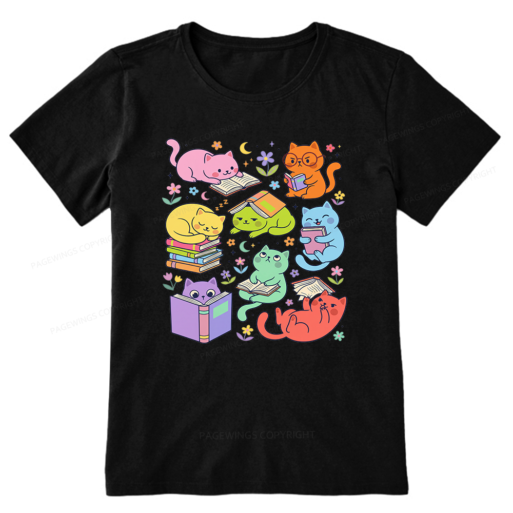 Pagewings Reading Cat 15355 Bookish Unisex Classic T-shirt