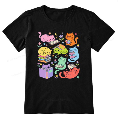 Pagewings Reading Cat 15355 Bookish Unisex Classic T-shirt