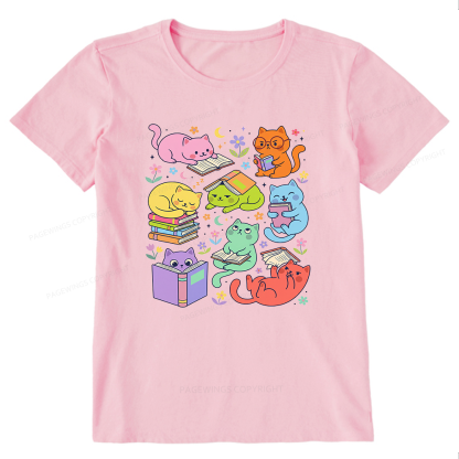 Pagewings Reading Cat 15355 Bookish Unisex Classic T-shirt