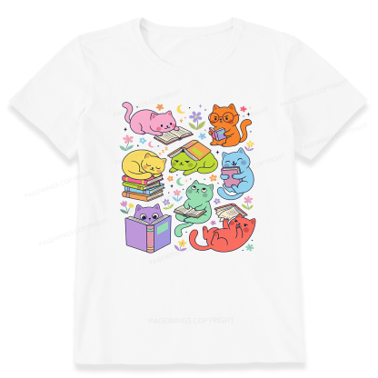 Pagewings Reading Cat Bookish Unisex Classic T-shirt