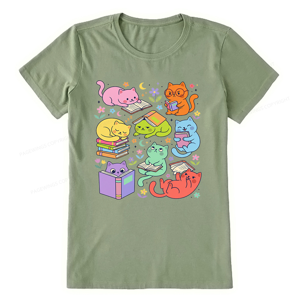 Pagewings Reading Cat 15355 Bookish Unisex Classic T-shirt