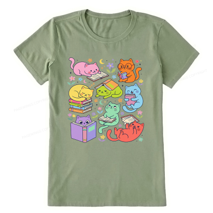 Pagewings Reading Cat 15355 Bookish Unisex Classic T-shirt