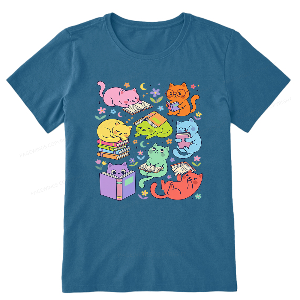 Pagewings Reading Cat Bookish Unisex Classic T-shirt