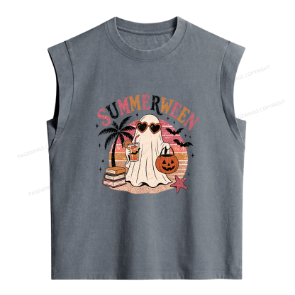 Pagewing Summerween Beach Women's Washed Tank Top
