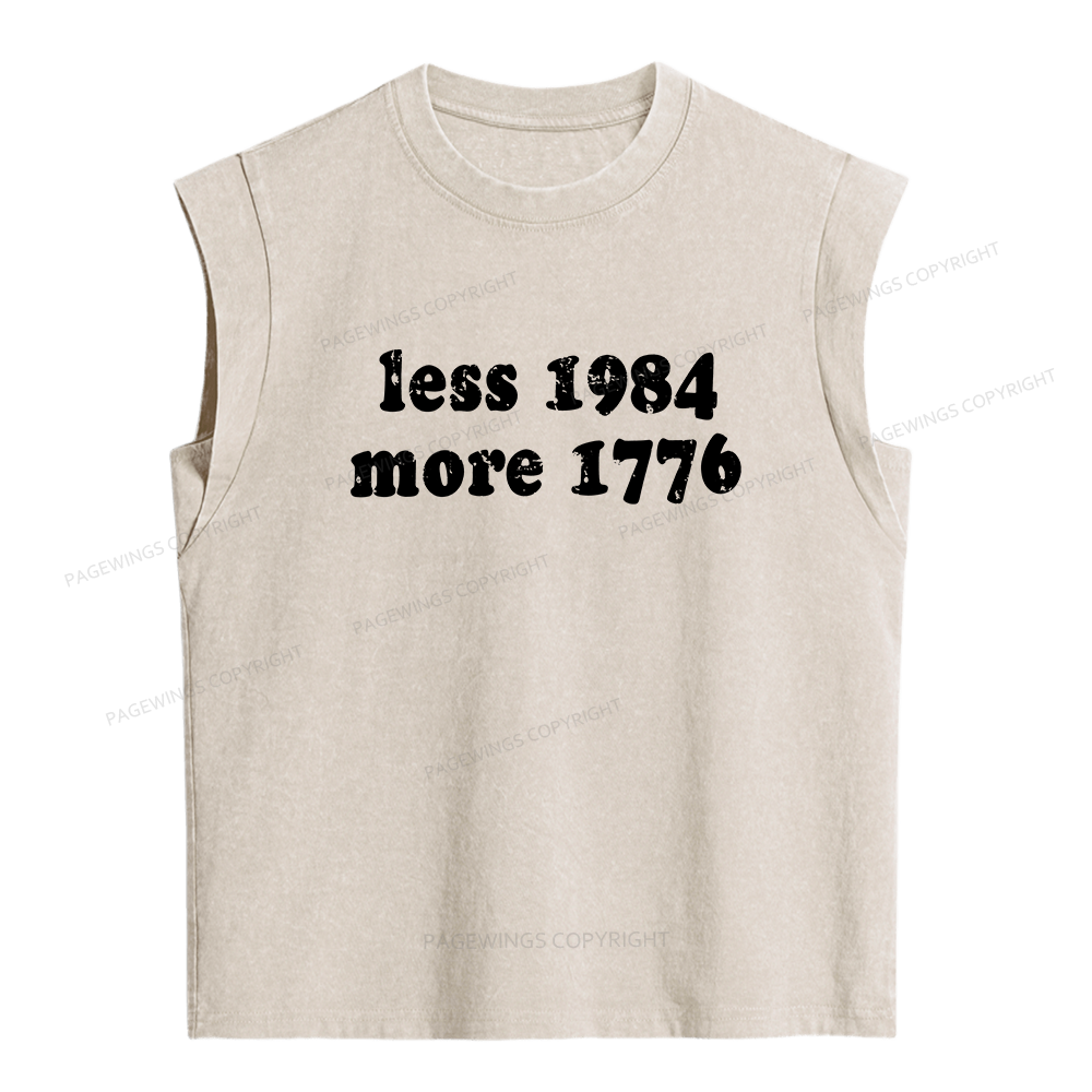 Pagewing Less 1984 More 1776 Women's Washed Tank Top