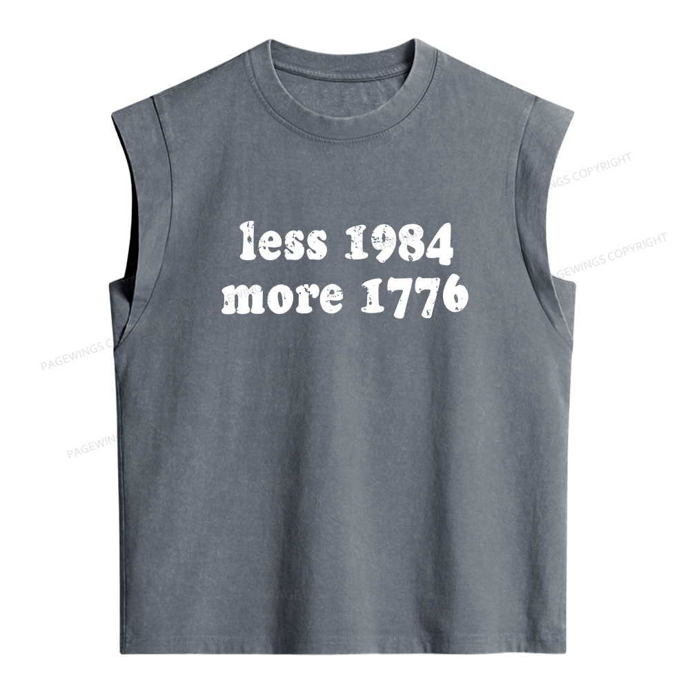 Pagewing Less 1984 More 1776 Women's Washed Tank Top