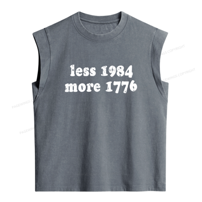 Pagewing Less 1984 More 1776 Women's Washed Tank Top
