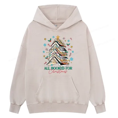 Pagewings All Booked For Christmas Unisex Washed Hoodie