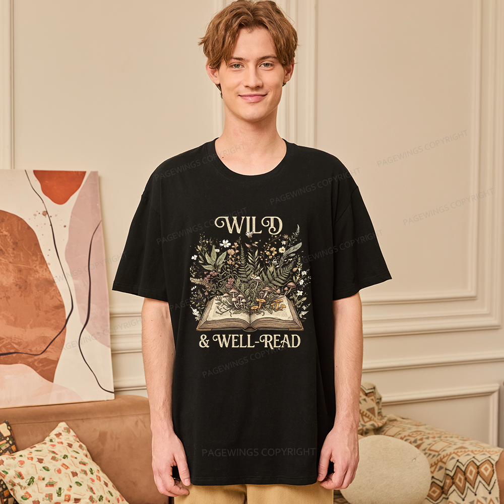 Pagewings Wild And Well-Read 15331 Bookish Unisex Classic T-shirt