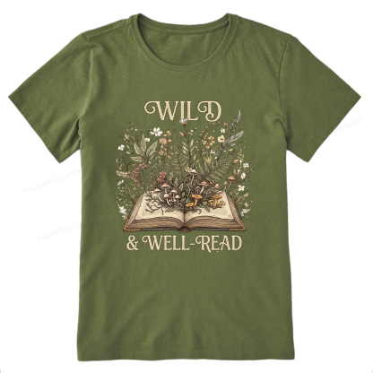 Pagewings Wild And Well-Read 15331 Bookish Unisex Classic T-shirt