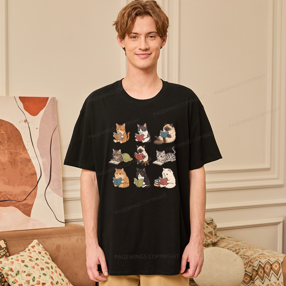 Pagewing Bookish Cat16129 Bookish Unisex Classic T-shirt