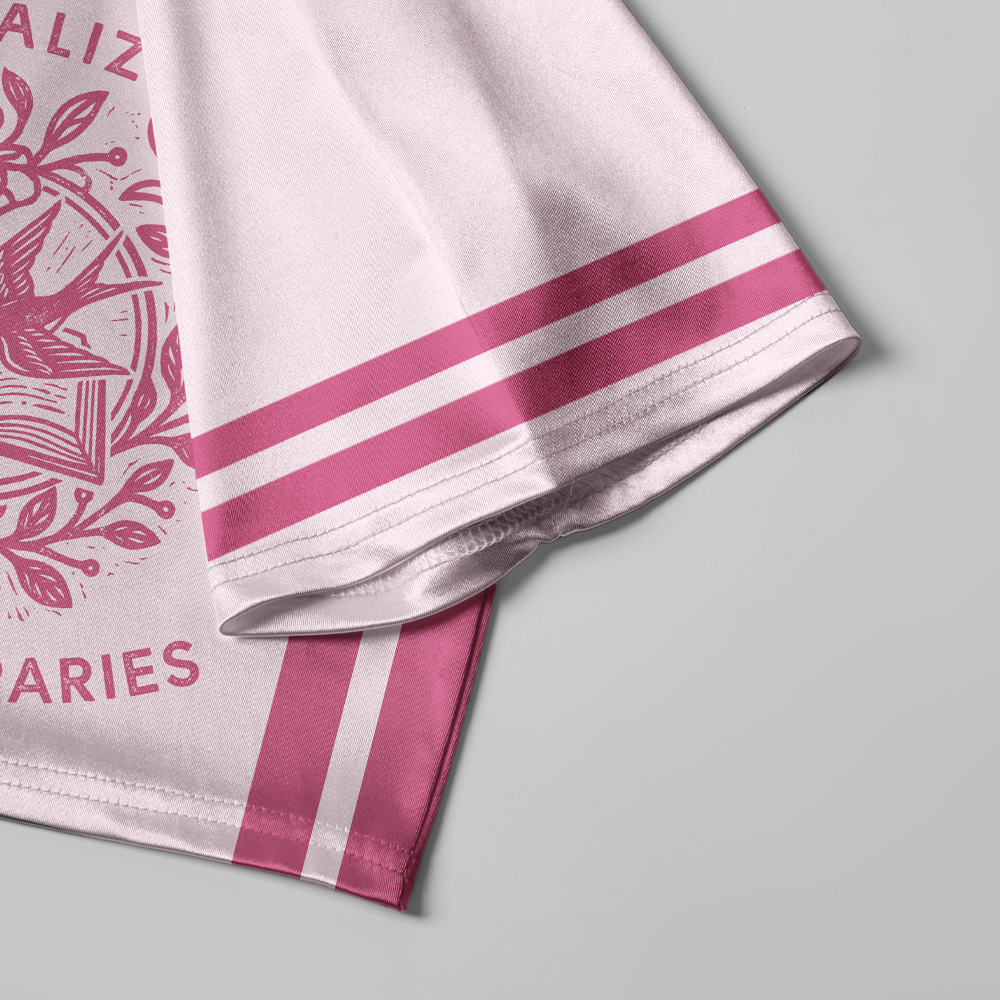 Pagewings Radicalized By Public Libraries Women's Cropped Jersey