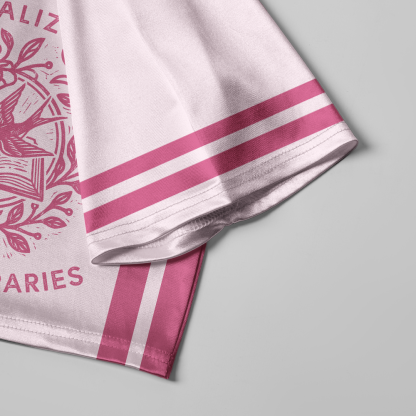 Pagewings Radicalized By Public Libraries Women's Cropped Jersey