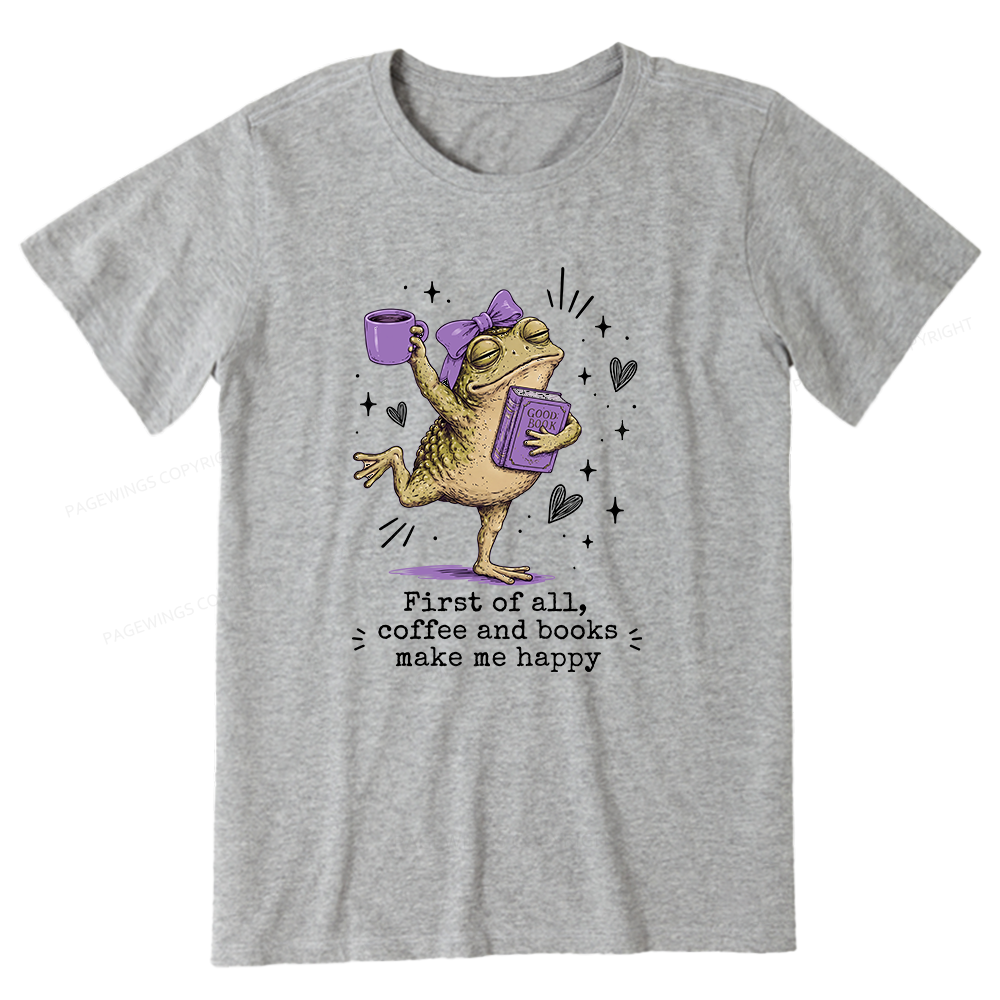 Pagewing Coffee and Books Make Me Happy16063 Bookish Unisex Classic T-shirt