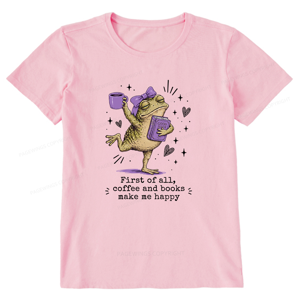 Pagewing Coffee and Books Make Me Happy16063 Bookish Unisex Classic T-shirt