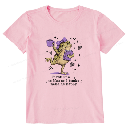 Pagewing Coffee and Books Make Me Happy16063 Bookish Unisex Classic T-shirt