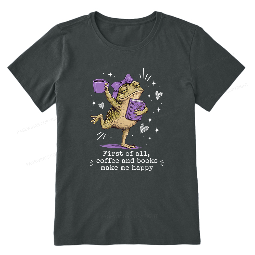 Pagewing Coffee and Books Make Me Happy16063 Bookish Unisex Classic T-shirt