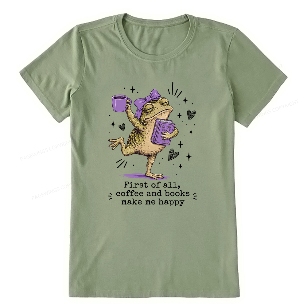 Pagewing Coffee and Books Make Me Happy16063 Bookish Unisex Classic T-shirt
