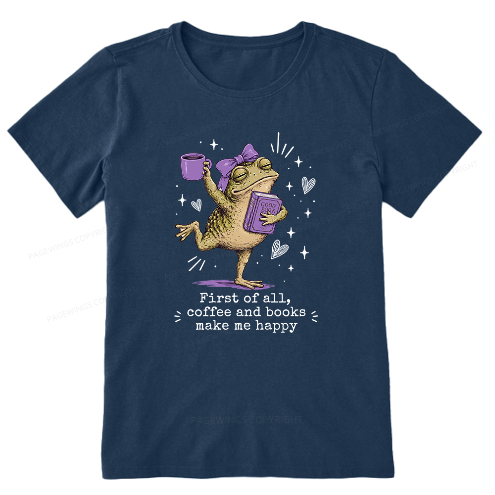 Pagewing Coffee and Books Make Me Happy16063 Bookish Unisex Classic T-shirt