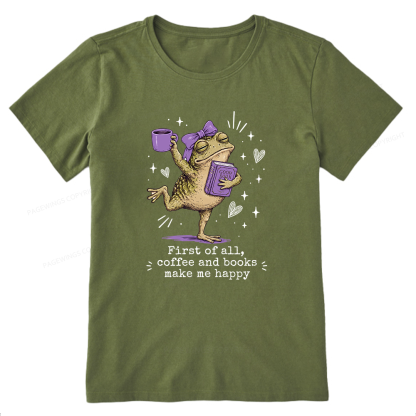 Pagewing Coffee and Books Make Me Happy16063 Bookish Unisex Classic T-shirt