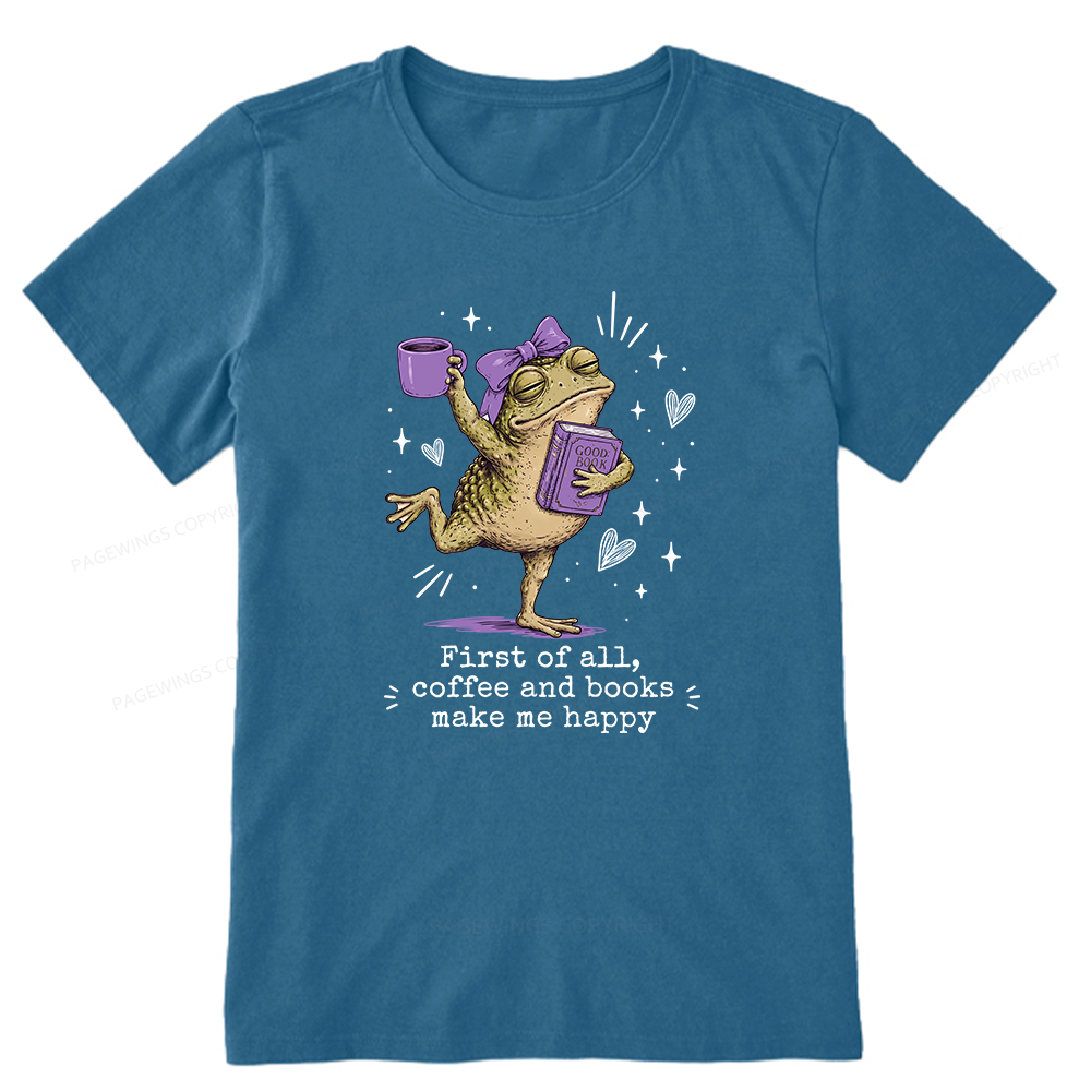 Pagewing Coffee and Books Make Me Happy16063 Bookish Unisex Classic T-shirt