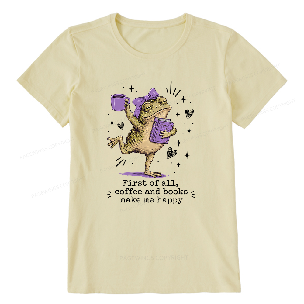 Pagewing Coffee and Books Make Me Happy16063 Bookish Unisex Classic T-shirt