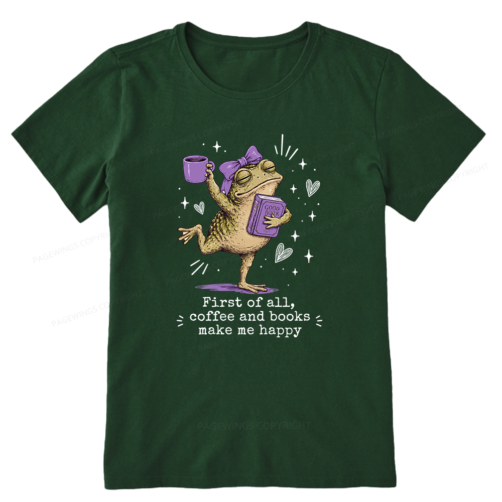 Pagewing Coffee and Books Make Me Happy16063 Bookish Unisex Classic T-shirt