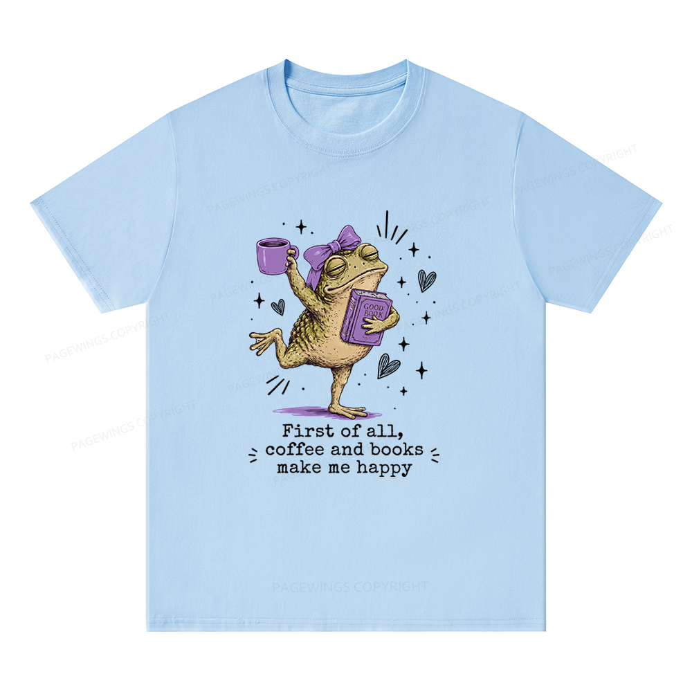 Pagewing Coffee and Books Make Me Happy16063 Bookish Unisex Classic T-shirt