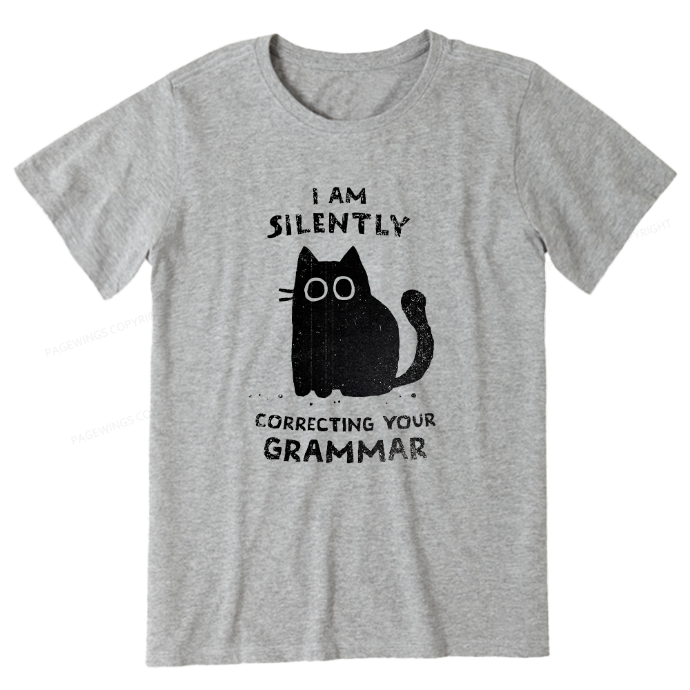 Pagewing Silently Correcting Your Grammar16058 Bookish Unisex Classic T-shirt