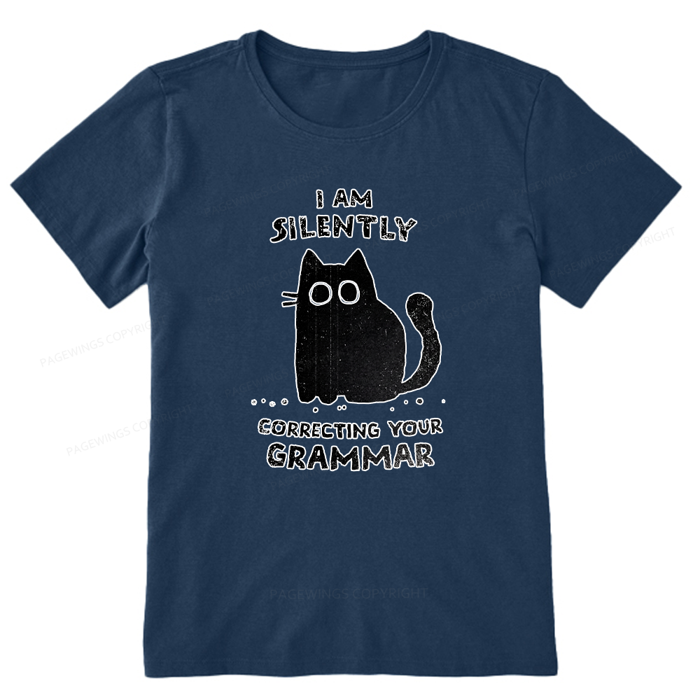 Pagewing Silently Correcting Your Grammar16058 Bookish Unisex Classic T-shirt