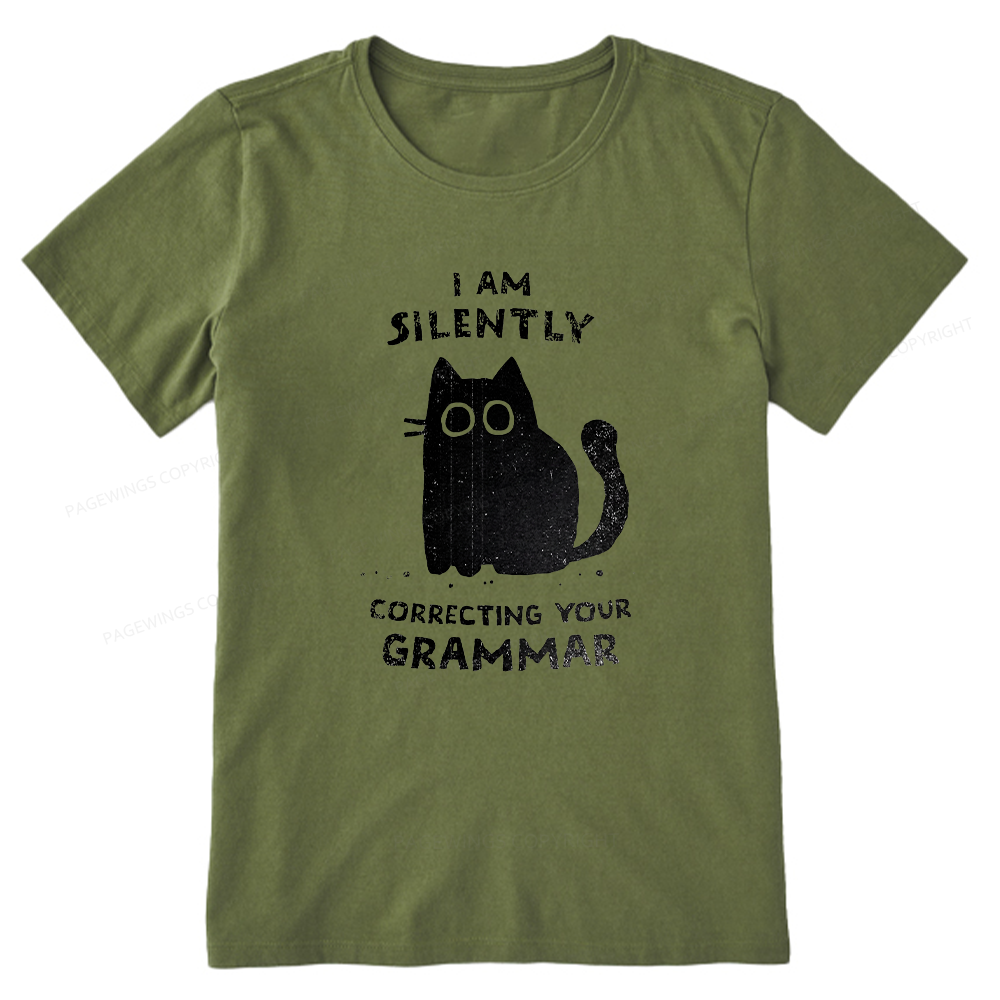 Pagewing Silently Correcting Your Grammar16058 Bookish Unisex Classic T-shirt