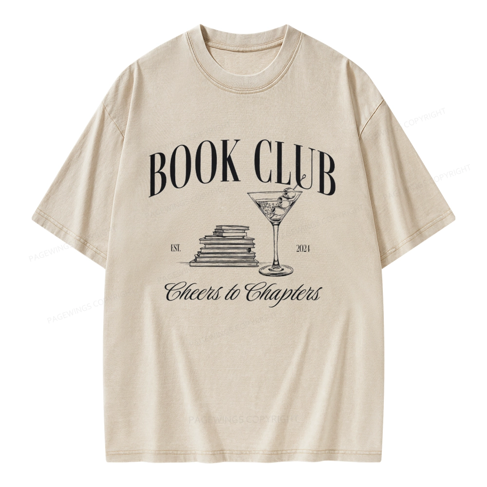 Pagewings Personalized Reading Club Unisex Washed T-shirt
