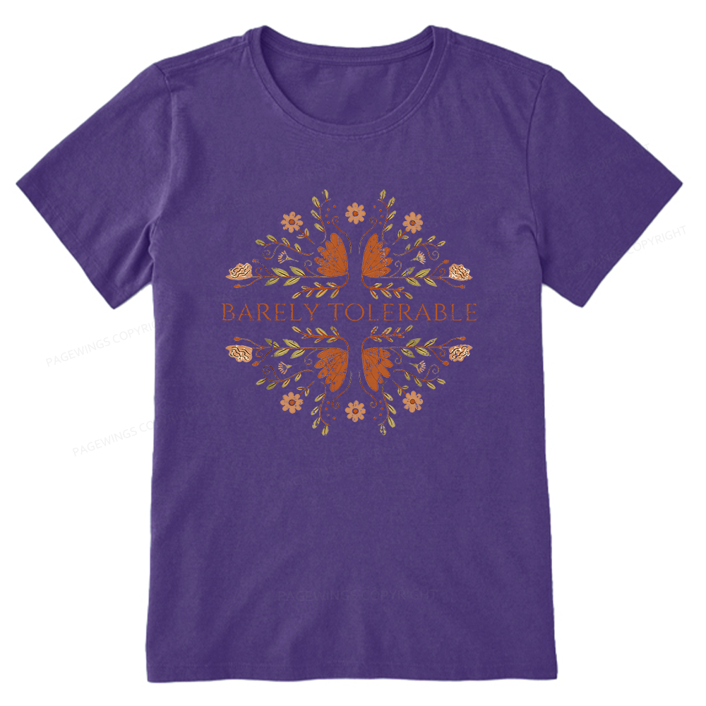 Pagewings Barely Tolerable15968 Bookish Unisex Classic T-shirt