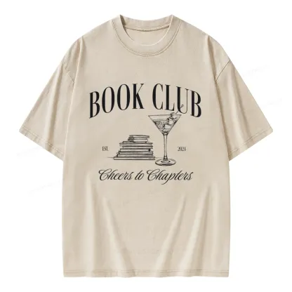 Pagewings Personalized Reading Club Unisex Washed T-shirt