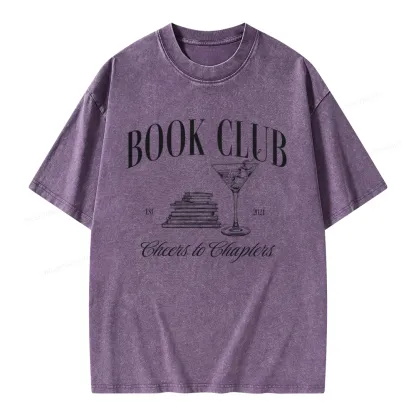 Pagewings Personalized Reading Club Unisex Washed T-shirt