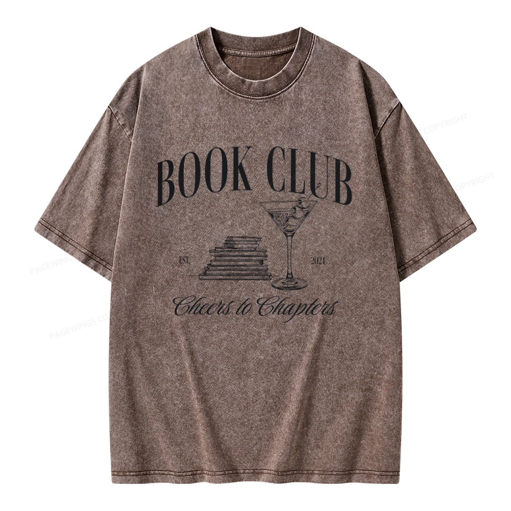 Pagewings Personalized Reading Club Unisex Washed T-shirt