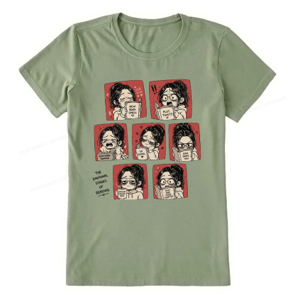 Pagewings Emotional Stages Of Reading15466 Bookish Unisex Classic T-shirt