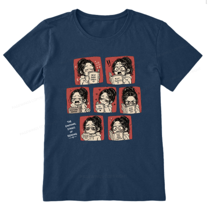Pagewings Emotional Stages Of Reading15466 Bookish Unisex Classic T-shirt