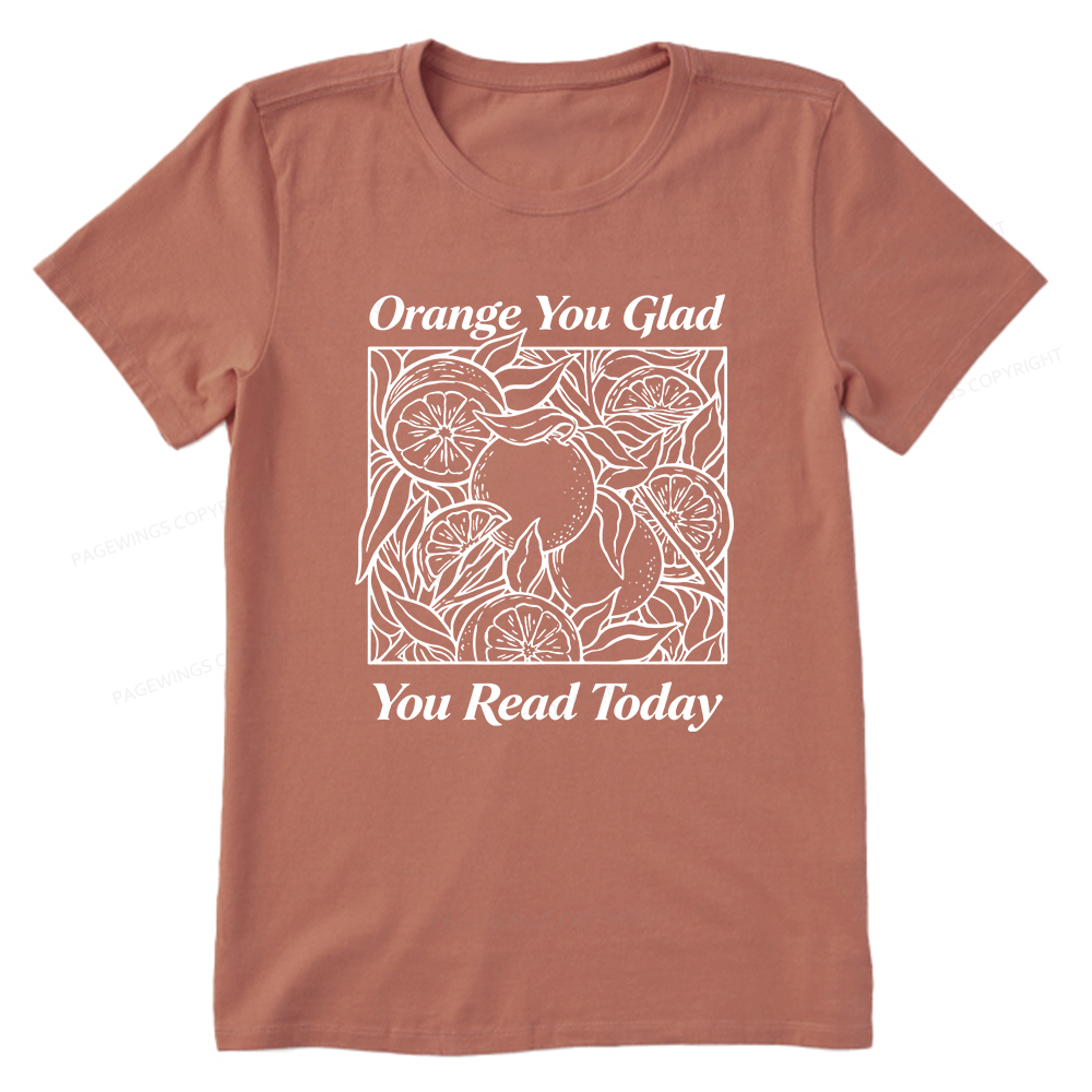 Pagewings Orange You Glad You Read Today15843 Bookish Unisex Classic T-shirt