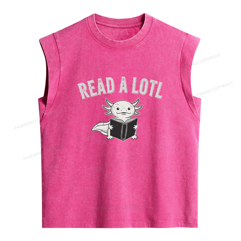 Pagewing Read A Lotl Women's Washed Tank Top