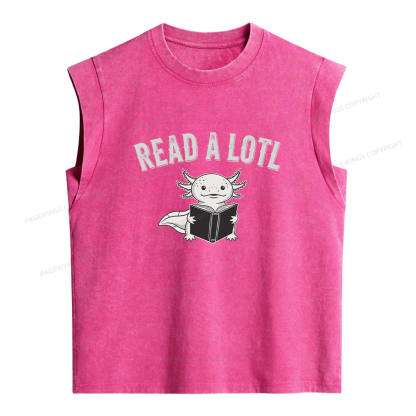 Pagewing Read A Lotl Women's Washed Tank Top